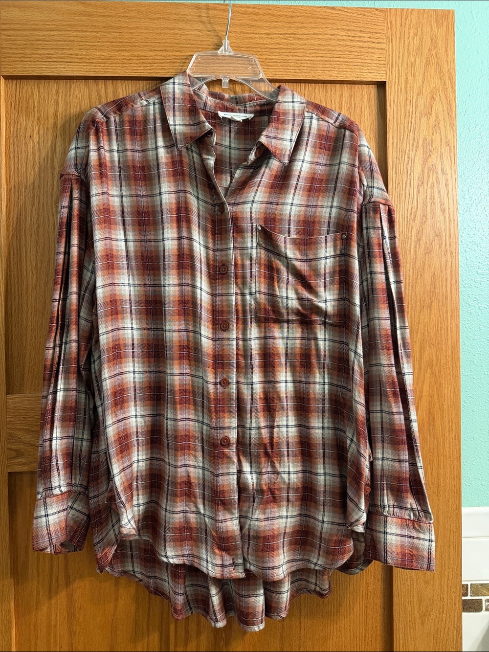 beachlunchlounge Brown & Cream Plaid Button-Down Shirt